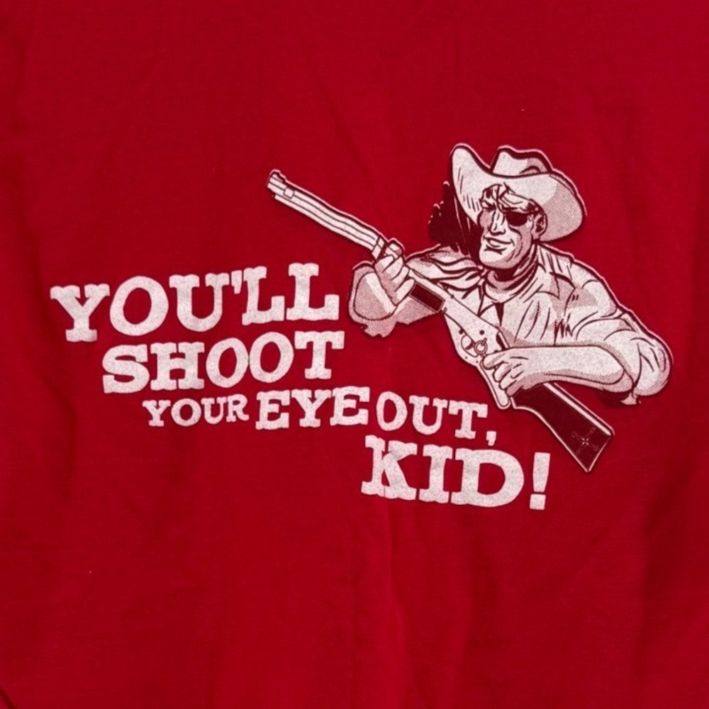 Grunt Style Mens Small Red Youll Shoot Your Eye Out Kid Christmas Story T-Shirt